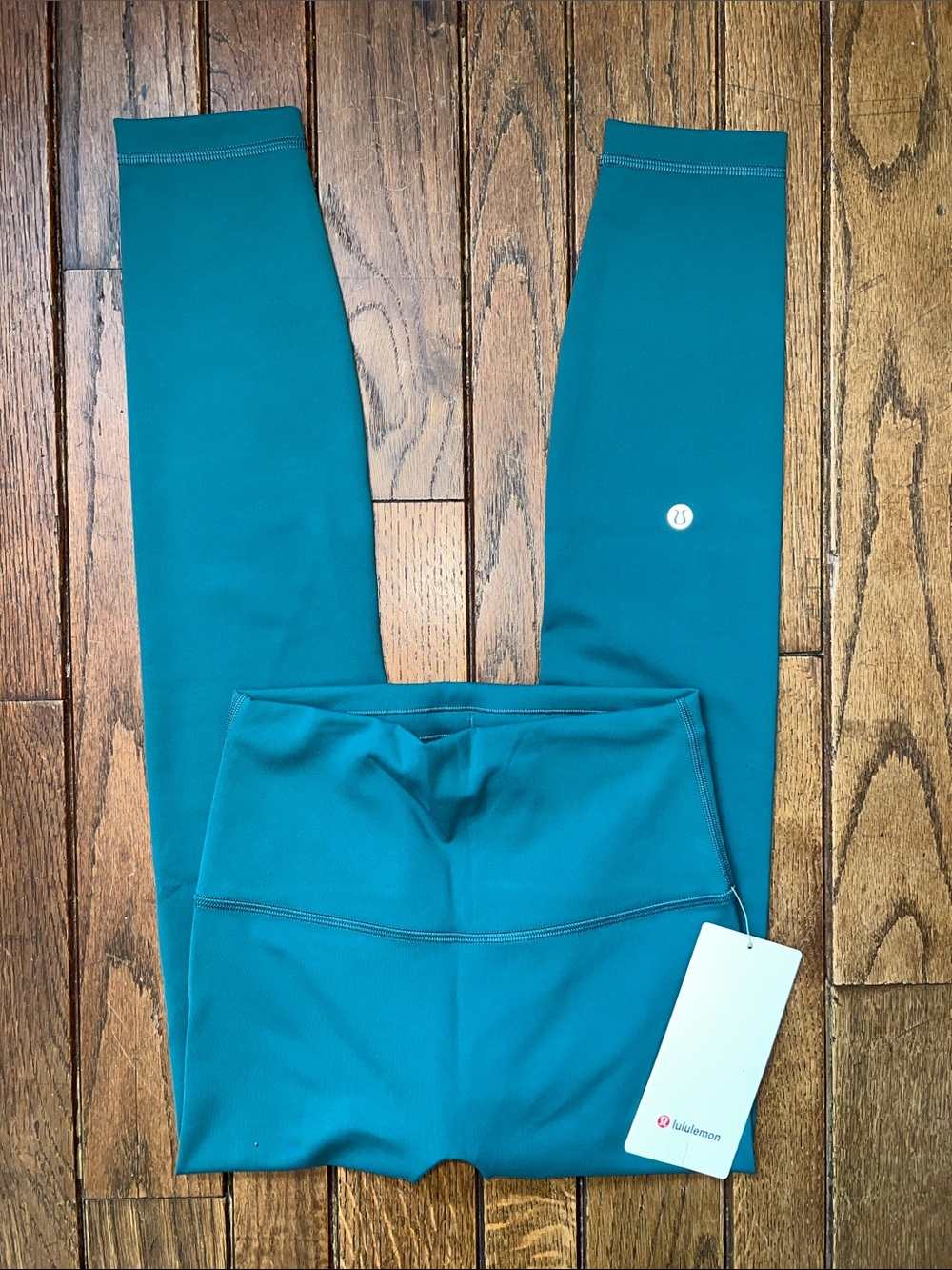 Lululemon Deep Marina Wunder Train No Line HR Leggings 25" Size 4 NWT